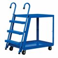 Vestil Blue Steel Stock Picker 2 Shelf 22" x 36" Poly/Steel 1000lb Capacity SPS2-2236-5PU
